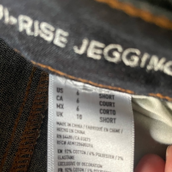 American Eagle Hi-Rise Jegging, Stretch, Denim Blue Jeans, Women's Size 6S - Picture 3 of 4